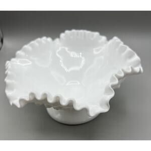 Fenton Medium Size Hobnail Crimped Ruffled No Seam 7 x 4 x 4 Inches